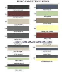 1950 Chevrolet Body Colors