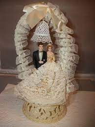 Vintage 1960 Wedding Cake Topper Accessory Wedding Cake Toppers Bridal Cake Topper Vintage Cake Toppers