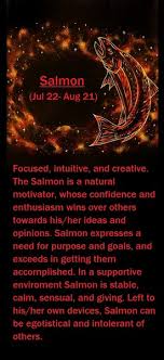 Native American Zodiac Sign Salmon By Kimberlee Edgar