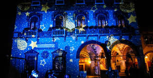 Light Up The Night This Holiday Season With The Golux Projector The Best Solution For Large Scale Architectural Lighting Light Architecture Gobo Gala Themes