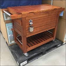 Tommy Bahama Teak Beverage Cooler Cart Fixtures Close Up Cooler Cart Beverage Cooler Teak