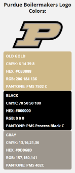 Complete football, basketball, baseball and recruiting coverage and breaking news of the purdue university boilermakers. Purdue Boilermakers Team Colors Hex Rgb Cmyk Pantone Color Codes Of Sports Teams