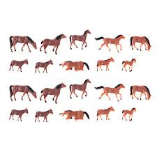 Magideal 20pcs 1 87 Scale Horse Models Animal Miniature Models Train Layout Ebay