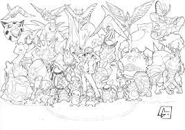 Coloring fun for all ages, adults and children. Pokemon Group Coloring Pages Coloring Home