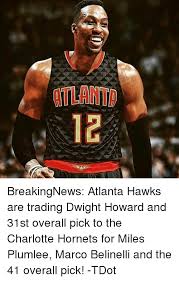 Trending images, videos and gifs related to atlanta the atlanta hawks' twitter page has a w for each win in their current streak. Ntlapttd Breakingnews Atlanta Hawks Are Trading Dwight Howard And 31st Overall Pick To The Charlotte Hornets For Miles Plumlee Marco Belinelli And The 41 Overall Pick Tdot Atlanta Hawks Meme On