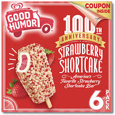 Good Humor Strawberry Shortcake Frozen Dairy Dessert Bars 6 Ct Ice Cream Meijer Grocery Pharmacy Home More