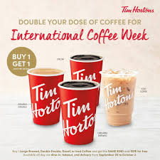 Tim Hortons International Coffee Week Buy 1 Get 1 Large Coffee Tim Hortons International Coffee Recipe Icon