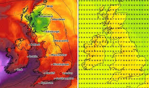 Uk Weather Forecast Heat Map Turns Orange As High Pressure System To Engulf Uk Next Week Weather News Express Co Uk