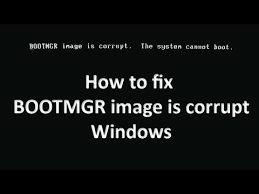 Bootmgr Image Is Corrupt The System Cannot Boot Solved Check Solution In Comment Youtube