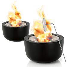 Fire pit table tops convert your outdoor fire pit into a coffee table when not in use. Blomus Fuoco Tabletop Gel Firepit 18cm Black By Design