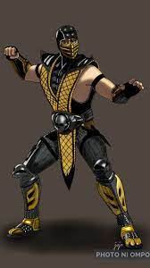 Standard printable step by step. How To Draw Scorpion Of Mortal Kombat Photo Ni Ompong