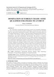 Penerapan teknologi informasi ini akan mempermudah. Pdf Domination Of Foreign Trade Some Qualified Strategies To Avoid It