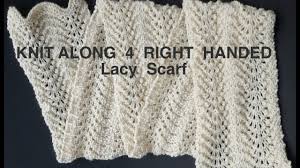 An easy beginner knitting project. Easy Peasy Knitted Lacy Scarf 4 Righties Youtube