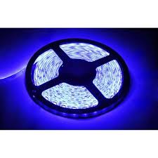 15ft Blue Led Ambient Illuminate Mood Lighting Light Strip Black Backing Roll 5m