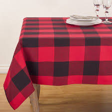 Buy Fennco Styles Holiday Buffalo Check Plaid Design Cotton Tablecloth 70 X90 Tablecloth Red At W Cotton Tablecloths Plaid Tablecloth Table Cloth