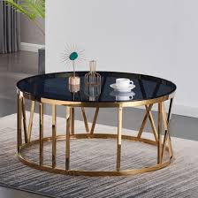 Folding table legs uk : Dalila Black Glass Coffee Table With Gold Stainless Steel Legs 459 95 Go Furniture Co Uk
