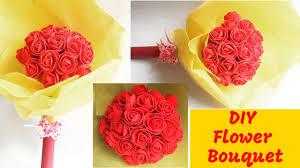 We have created a range of alcohol bouquets, candle bouquets, biscuit bouquet, sock bouquet even soap bouquet all designed with our unique touch and mixed. Diy Flower Bouquet How To Make Flower Bouquet At Home Youtube