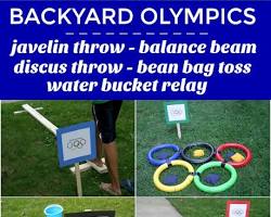 Image of Frisbee Relay Race Backyard Olympics