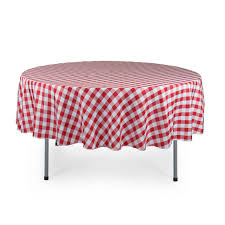 90 inch round tablecloth is developed in customized sizes and manufactured with fabrics, patterns and shapes which are just from this planet, these round tablecloths are created to order to go well. 90 Inch Round Polyester Tablecloth Gingham Checkered Red Your Chair Covers Inc
