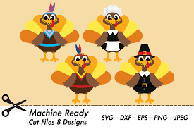 Download Cute Thanksgiving Turkey Bundle Graphic By Captaincreative Creative Fabrica PSD Mockup Templates