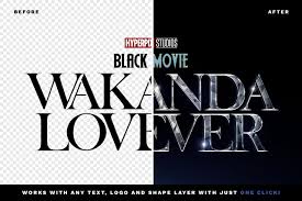 Marvel revela título, logo y fecha de estreno de la secuela de 'black panther' mayo 3, 2021 mayo 3, 2021 elregional comparte: Black Panther Wakanda Forever Psd Text Style Hyperpix
