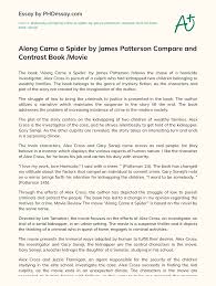 He has such sherlockian intuition in alex cross you might almost imagine he read the james the movie is intended as a career crossover for tyler perry, whose legions of fans may be surprised to find him falling through the ceiling of a detroit movie. Along Came A Spider By James Patterson Compare And Contrast Book Movie Phdessay Com