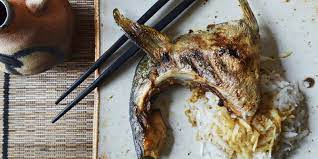 Once i make the slice, it should sit open and look a little more presentable. Broiled Yellowtail Collar With Daikon Andrew Zimmern