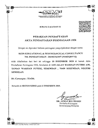 What kind of information is included in the certificate? Incorporation Ikon Online Courses