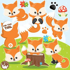Buy 20 Get 10 Off Fox Clipart Commercial Use Foxes Clipart Etsy In 2020 Digital Clip Art Clip Art Printable Design Paper