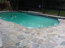 Concrete Designs Florida Flagstone Pool Deck Flagstone Pool Decks Concrete Swimming Pool Florida Pool