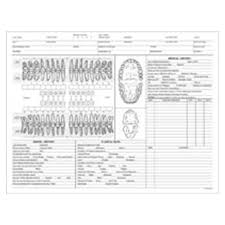 Clinical Record Dental Charts 2 Sided White 100 Package