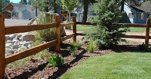 Split rail fences are made of timber logs, sometimes split in half lengthwise to make the rails. Have You Considered Different Landscaping Ideas For Front Yard And Backyard Projects Are You Wanting T Rustic Landscaping Front Yard Rustic Fence Front Yard