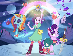 2044257 Artist Pixelkitties Equestria Girls Eyes Closed Rainbow Saddle Bag Safe Sassy Saddles Star Vs The Forces Of Evil Pony My Little Pony Pictures
