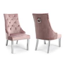 100% lush velvet softly textured and wonderfully comfortable. Cheshire Knocker Back Velvet Dining Chairs Set Of 2 Blush Pink The Furniture Mega Store