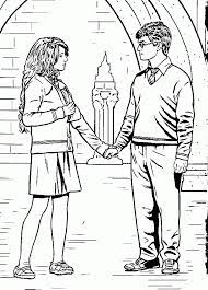 Ron with the rat in hand. Harry Potter Ginny Coloring Page Coloring Home