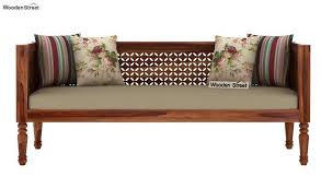 Buy Angelica Divan Teak Finish Online In India Wooden Street Wooden Sofa Home Decor