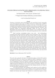 Pada kesempatan kali ini, kita akan berlatih soal untuk mapel matematika kelas 9 smp dalam menghadapi penilaian tengah semester (pts) semester 1 mendatang. Pdf Analisis Literasi Matematika Siswa Berkemampuan Matematika Tinggi Pada Soal Pisa