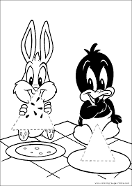 Free printable daffy duck coloring pages. Baby Looney Tunes Color Page