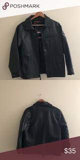 Black Leather Hawke Co Jacket Jackets Black Leather Clothes Design