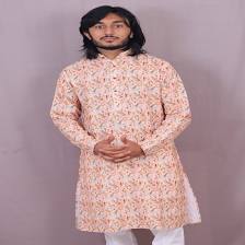 Print Cotton Kurta with Pajama
