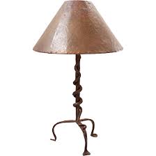 Vintage Wrought Iron Snake Table Lamp Table Lamp Lamp Wrought Iron