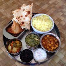 Vegetarian Thali Lunch At Anjappar Chettinad In Nyc Indian Food Recipes Veg Recipes Food