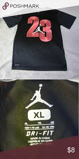 Black And Gold Retro 12 Shirt Boy S Xl Jordan 23 Short Sleeve T Shirt With Logo Jordan Shirts Jordans Boys T Shirts