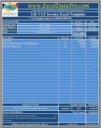 Download Uk Vat Invoice Excel Template Exceldatapro