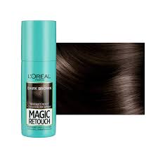 Style with matching warm brown eyeliner and silver eyeshadow for a sophisticated look. Loreal Hair Color Spray Dark Brown Novocom Top