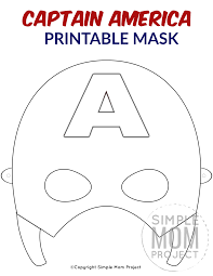 Why do kids love superhero stories? Free Printable Captain America Mask Template Captain America Coloring Pages Superhero Mask Template Captain America Mask
