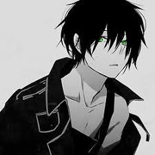 Black And White Black Hair Green Eyes Anime Black Haired Anime Boy Cute Anime Guys Black Hair Anime Guy