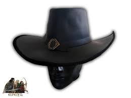 Van Helsing Style Genuine Leather Hat Witch Hunter Etsy In 2021 Leather Hats Leather Genuine Leather