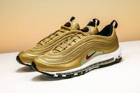 Nike Air Max 97 Black And Metallic Gold Nike Air Max 97 Og Qs Metallic Gold 884421 700 In 2020 Nike Air Max 97 Nike Air Max Air Max 97