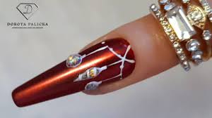 Here we have acrylic coffin nails with a french ombre design. Christmas Nails Red Coffin Shape Acrylics With Chrome And Christmas Nail Art Youtube
